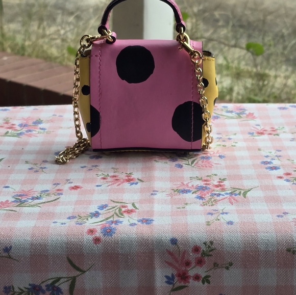 Moschino polka-dot pink and yellow micro crossbody bag - Picture 8 of 16